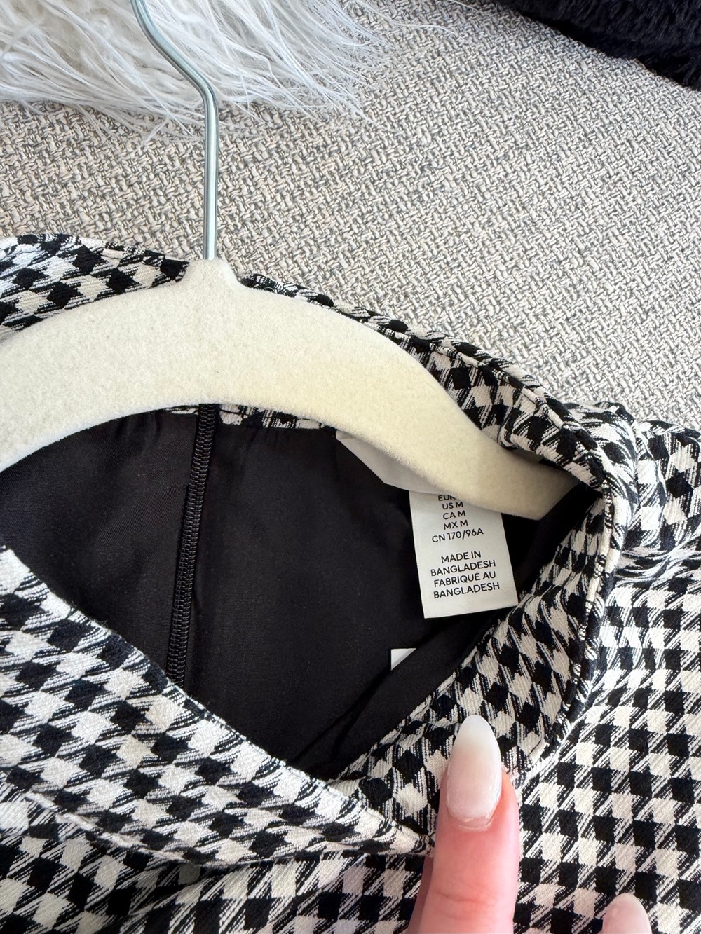 NWT H&M Houndstooth Shift Dress - Picture 5 of 9